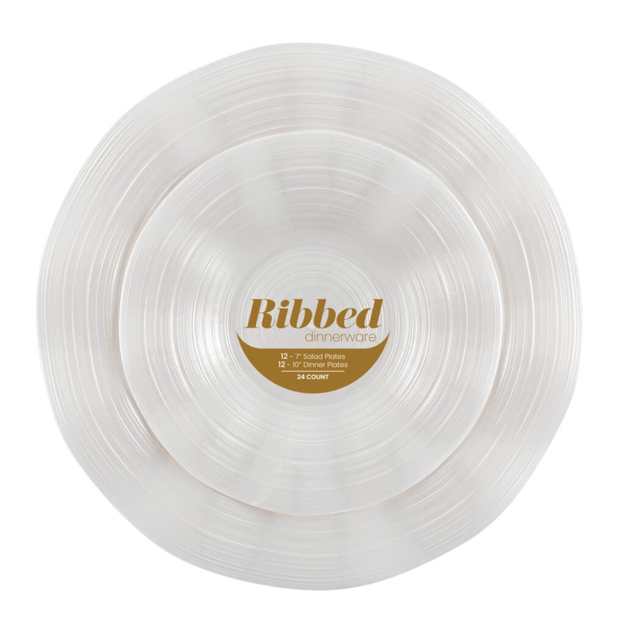 Plates Combo Pearl Ribbed