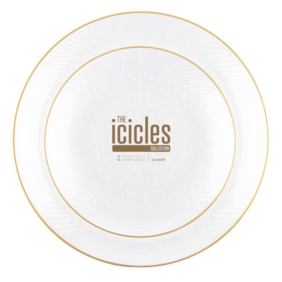 Plates Icicles Pearl Gold