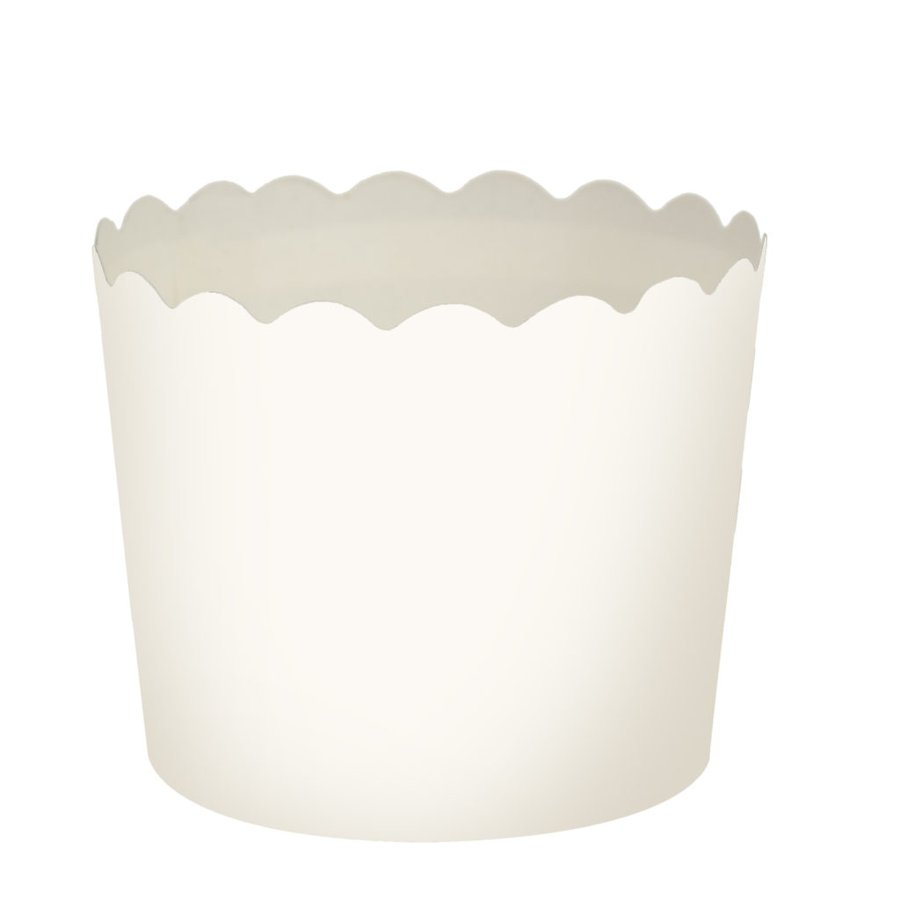 Baking Cups White Scalloped