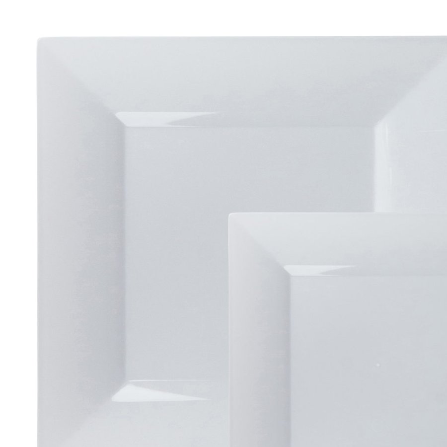 8" Square Plate White
