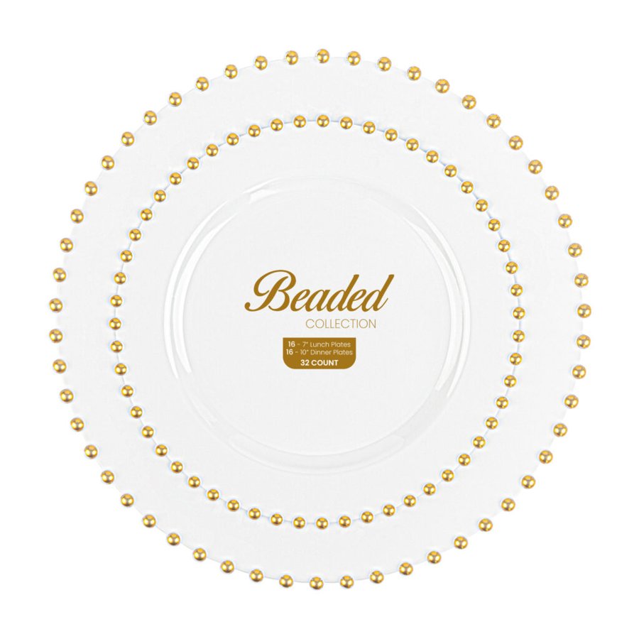 Plates Combo Beaded Gold