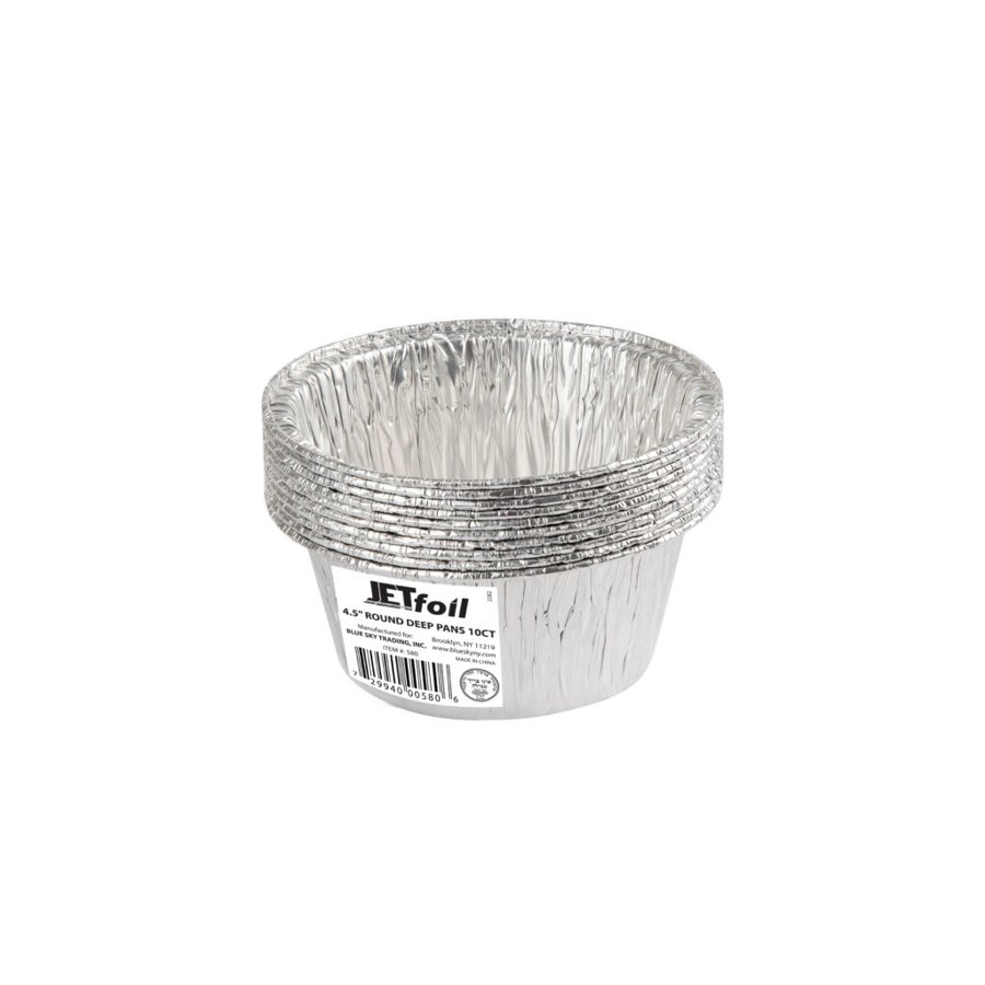 Round Foil Pans 4.5" Deep 10 pk