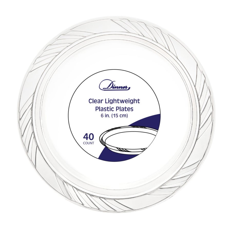 6" Clear Plastic Plates