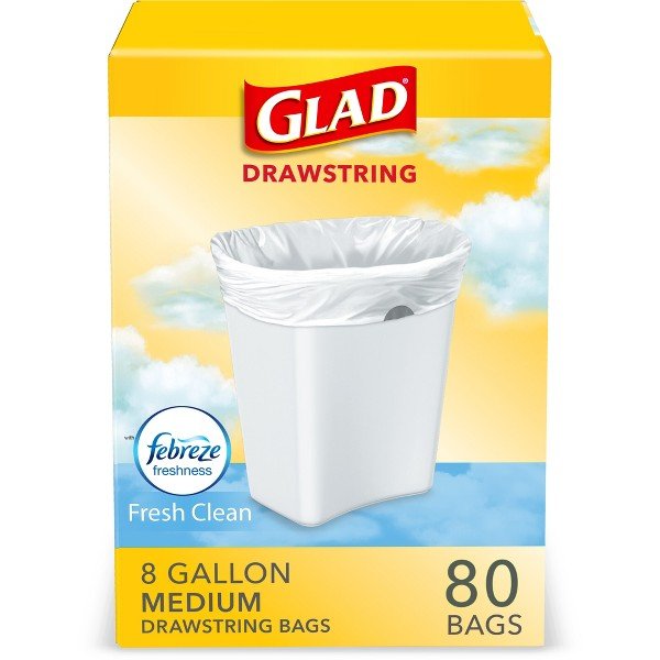 Glad Medium Drawstring Bags