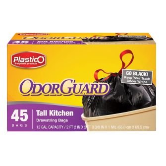 Trash Bags Tall Kitchen Black