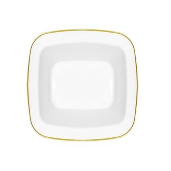 Bowls Square White & Gold 12 oz