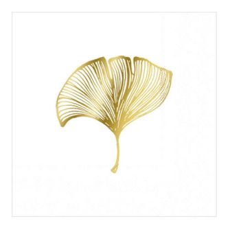 Napkins Printed Ginkgo