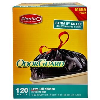 Trash Bags Extra Tall Kitchen Black