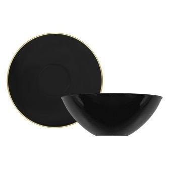 Bowls 16 oz Black/Gold