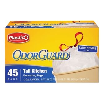 Trash Bags Tall Kitchen White