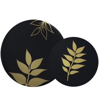 Plates Combo Gold Leaf Black