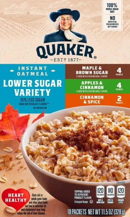 Oatmeal Packets Variety Low Salt