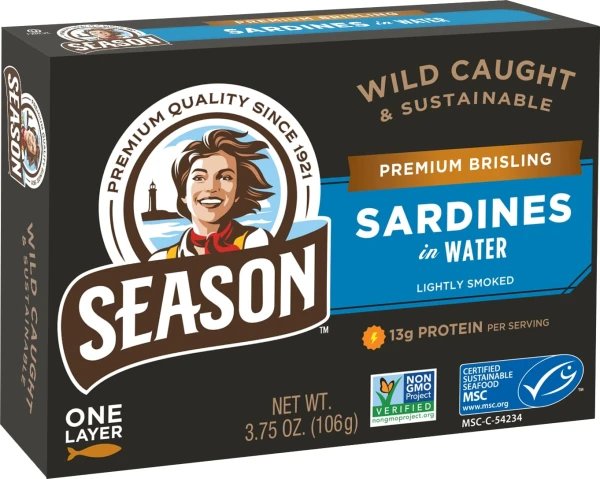 Brisling Sardines in Water