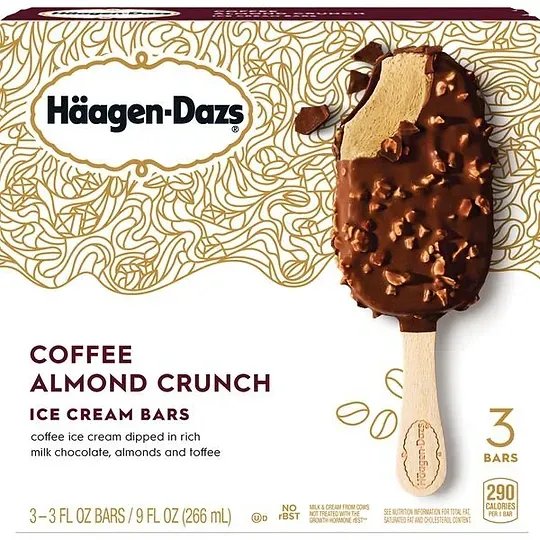 Coffee Almond Crunch Ice Cream Bars