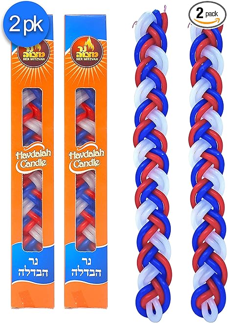 Havdalah Candle Blue/White/Red