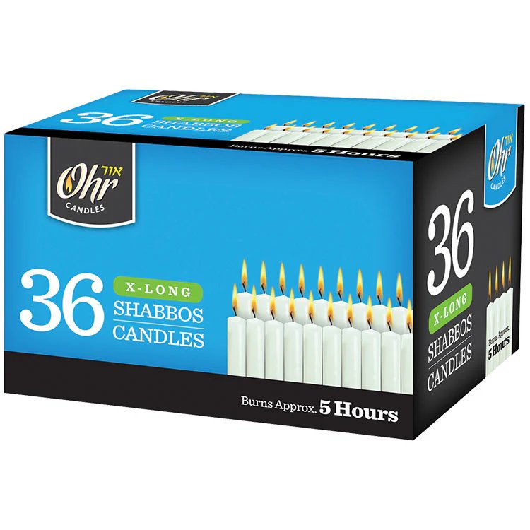 Shabbos Candles Extra Long
