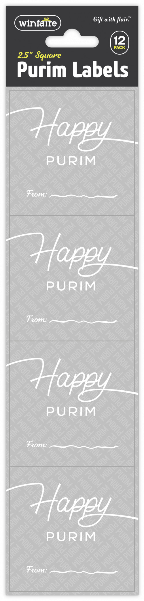 Purim Labels Sq