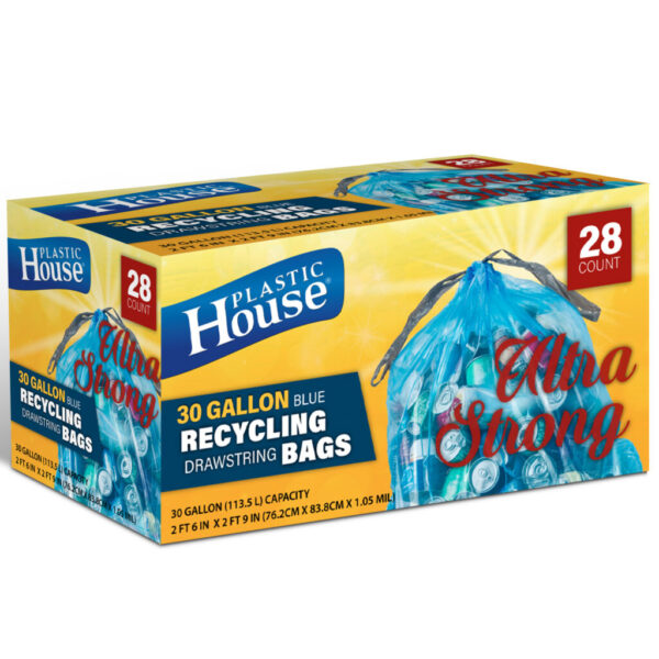 Recycling Bags Blue 30 Gallon