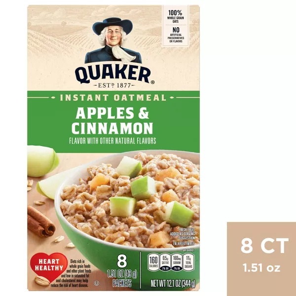 Instant Oatmeal, Apple Cinnamon