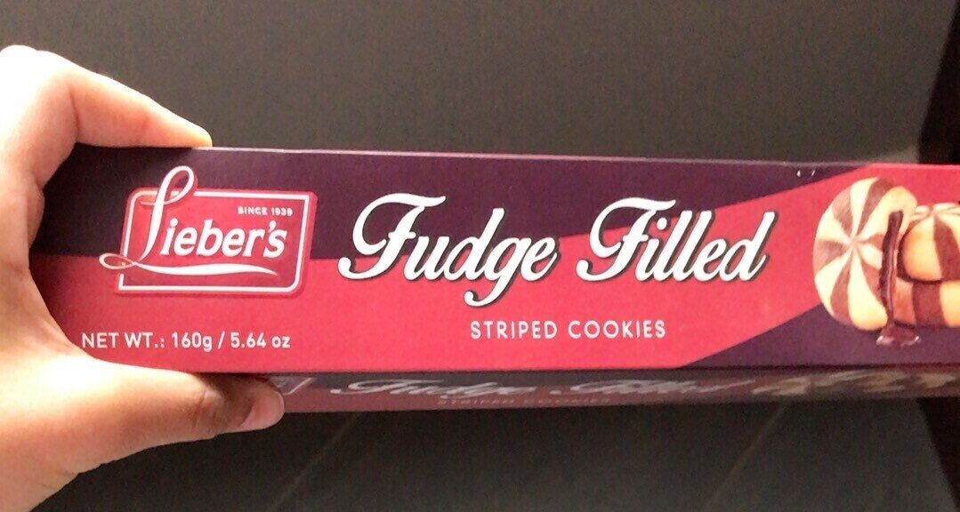 Fudge Filled Striped Cookies