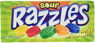 Razzles Sour Candy Gum