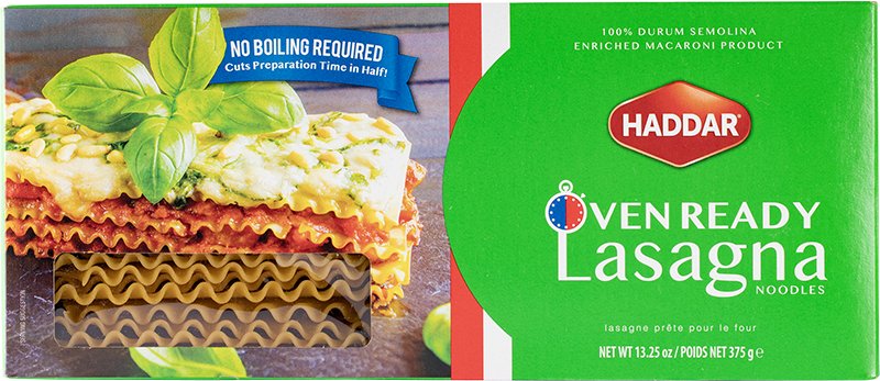 Haddar Lasagne Oven Ready