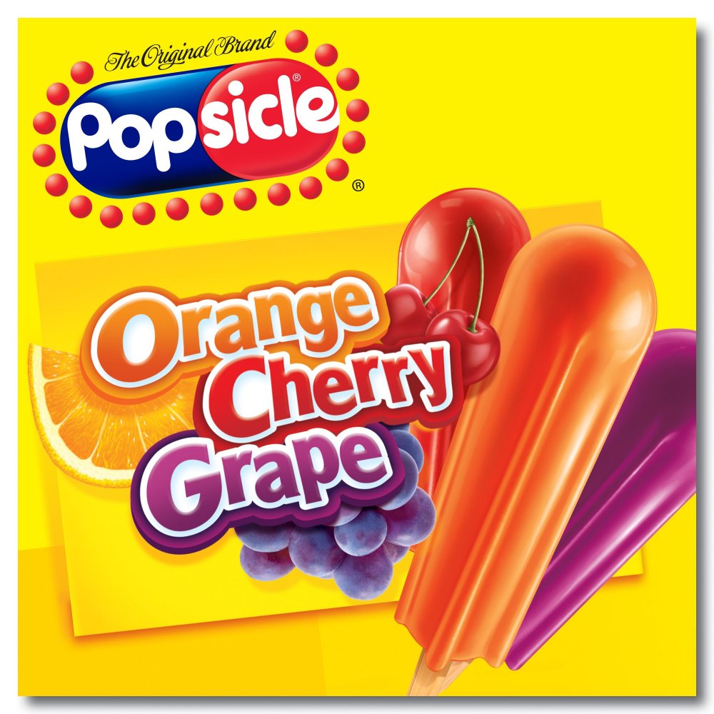Orange Cherry Grape Ice Pops